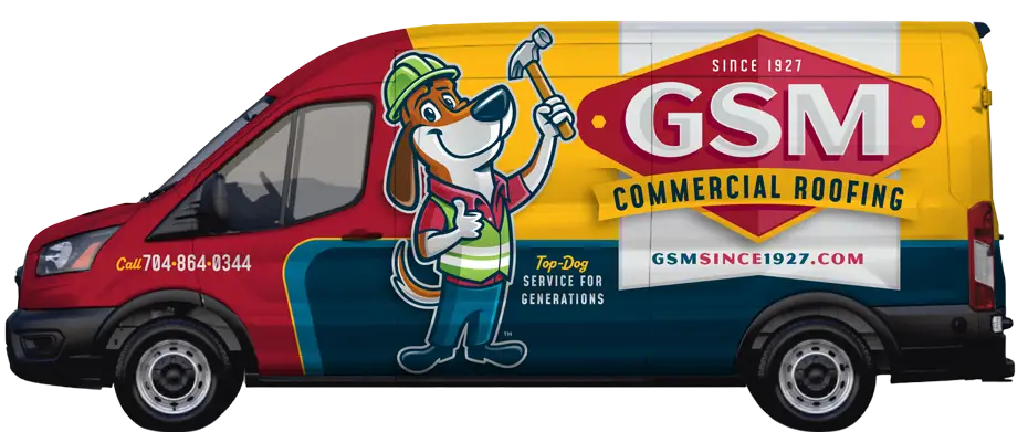 GSM Commercial HVAC and Roofing Van Driving to Provide Superior Service in Gastonia